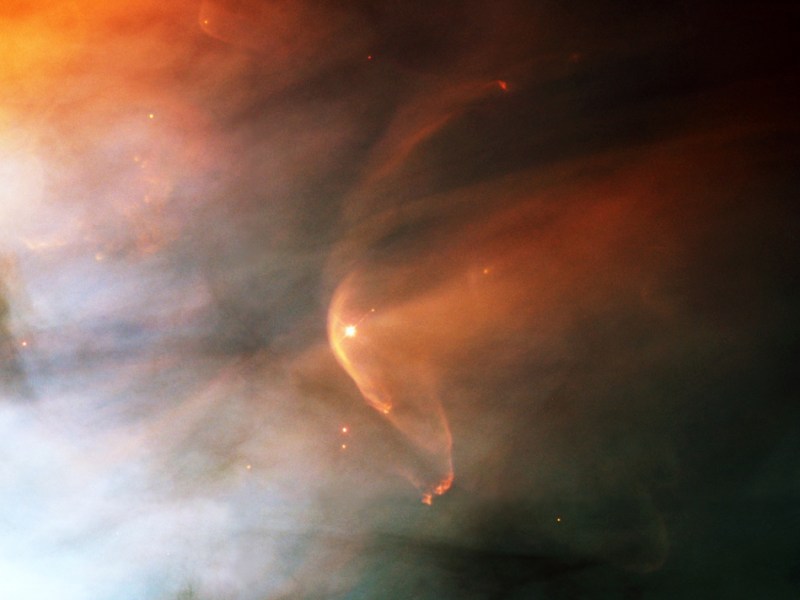 Bow shock around very young star LL Ori. The Chinese heliosphere probes would study such regions.